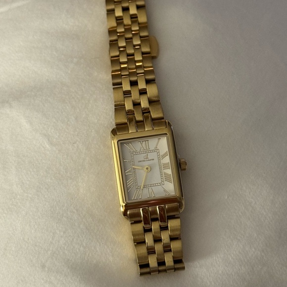 Hexter & Baines Gold Rectangular Face Watch - Picture 3 of 9